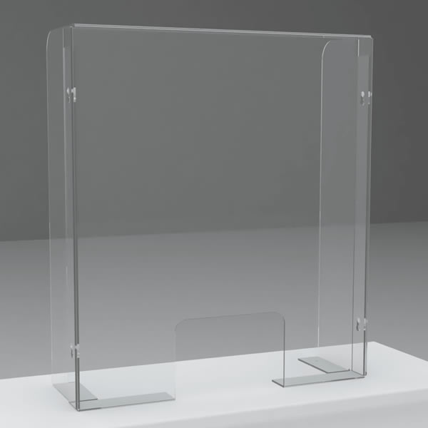 Counter Sneeze Screen - 900 H x 800mm W | With Cut Out
